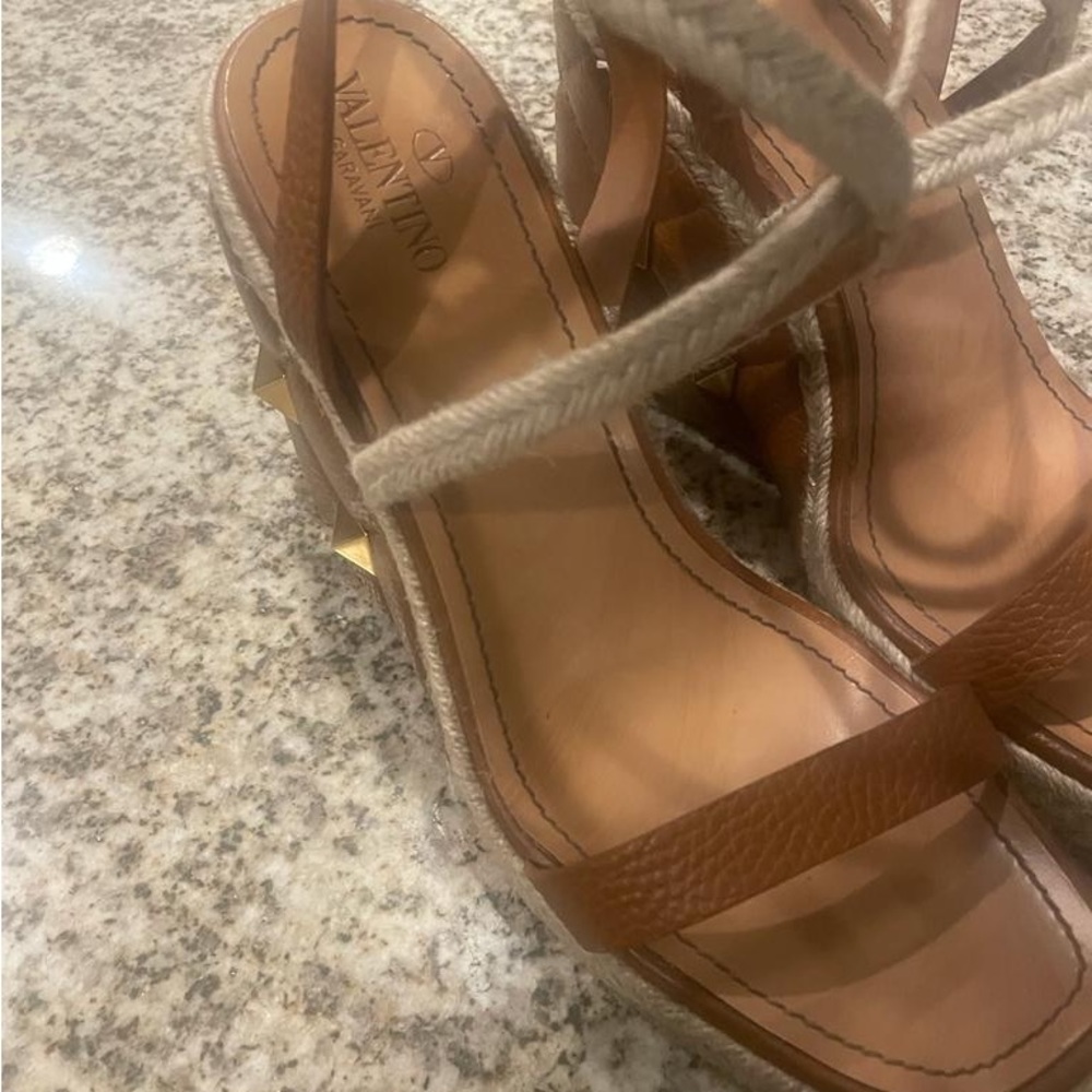 $1150 Valentino Garavani Roman Stud Quilted Espadrilles Sandals - Sz 9.5 US - Picture 7 of 8